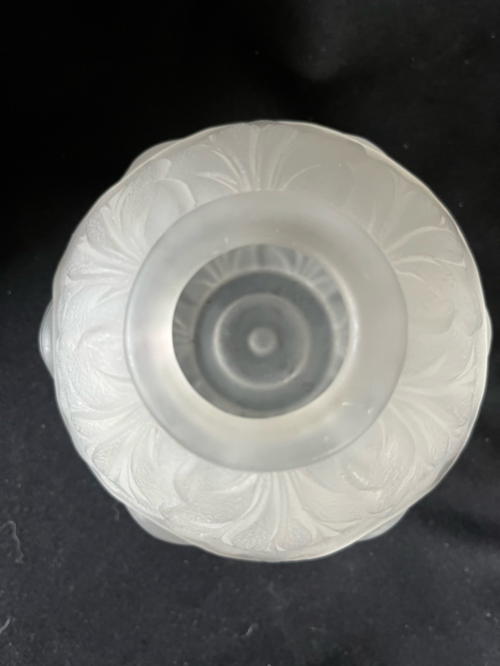 Frosted Glass Indiana Canbage Fairy Lamp Vintage.  Frosted White - Picture 4 of 6